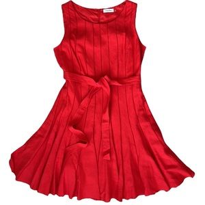 Calvin Klein orange/red sleeveless dress Fit and flare Sz 10